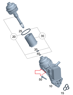 Mercedes W117 CLA 180/W246 270 Motor Yağ Soğutucu Komple