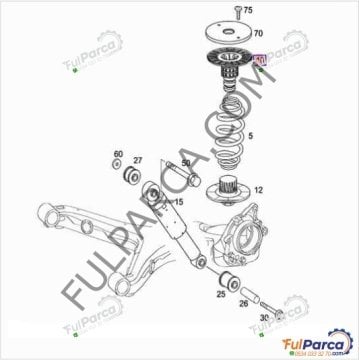 Vito W639 Arka Helezon Get Lastiği/Helezon Lastik Takoz Üst