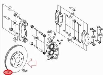 Vito W447 622 Motor Ön Fren Aynası/Ön Disk Takım