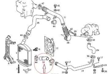 Vito W638 611 Motor Turbo Hortumu