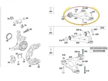 Vito W447 651 Motor Alt Salıncak Ön SAĞ/Rotilli/Enine Bağlantı Kolu
