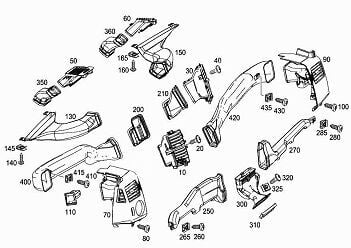 Sprinter W906 Ön Göğüs Havalandırma Izgarası/Hava Izgarası/Hava Nozulu SAĞ