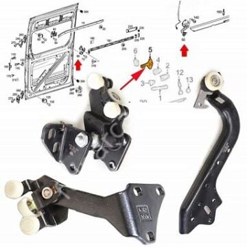 Sprinter W906/Crafter Sürgülü Alt Kapı Makarası/Kapı Rayı/Alt Makara