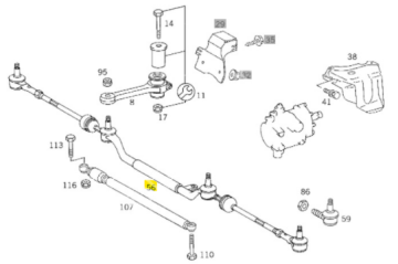 Mercedes W202/Clk W208 M111/601/604/605 Motor Orta Rot