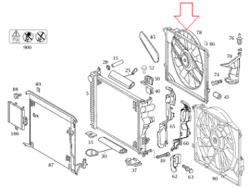 Mercedes S Glass W220/S220/S320 Klima Fanı/Fan Motoru