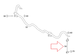 Mercedes W221 S Class Viraj Askı Rotu Arka SOL
