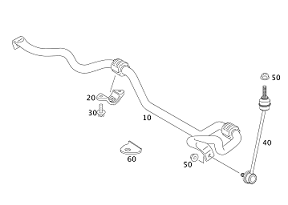 Mercedes W221 S Class Viraj Askı Rotu/Z Rot/Burkulma Çubuğu Ön SAĞ
