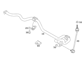 Mercedes W221 S Class Viraj Askı Rotu/Z Rot/Burkulma Çubuğu Ön SAĞ