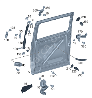 Vito W447 Sürgülü Kapı Makarası/Orta Ray/Orta Makara/Kapı Sürgüsü
