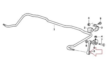 Bmw E34/E32/E28 Viraj Askı Rotu Arka/Gözlük