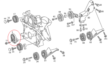 Vito W638/W639/W203/W211 611/612/646/647/648 Motor Kayış Gergi Kütüğü