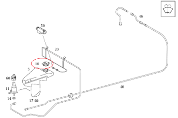 Vaneo W414/ W124/W210/W220/W639/W901 Silecek Su Depo Kapağı