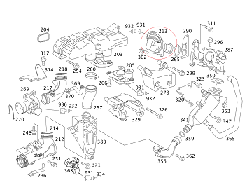 Mercedes W211/W204/W203 646 Motor Egr Valfi