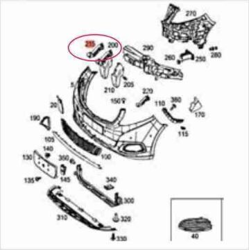 Vito W447 Ön Tampon Montaj Braketi/ORTA Üst Braket Kiriş SAĞ