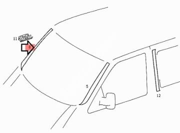 Vito W638 Ön Cam Çıtası/Dış Ön Cam Kaplaması Sağ