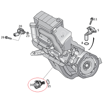 Vaneo W414/W203/W204/W169/W176/W177/ Sprinter 271 Motor Su Sıcaklık Sensörü/Isı Müşürü