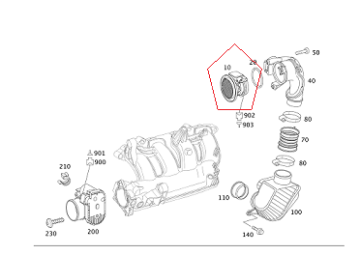 Mercedes Clk W209/W203  271 Motor Hava Akışmetre