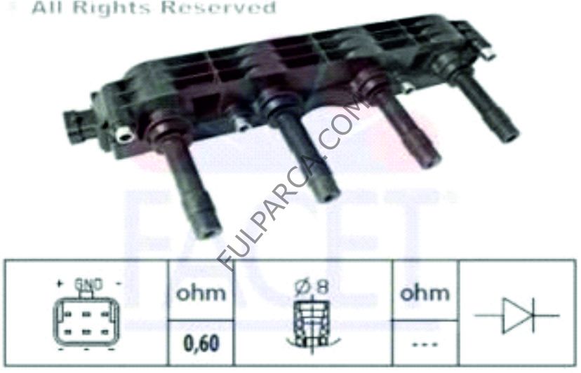 Opel Astra G,Corsa C,Vectra C,Zafira A,Meriva B Ateşleme Bobini