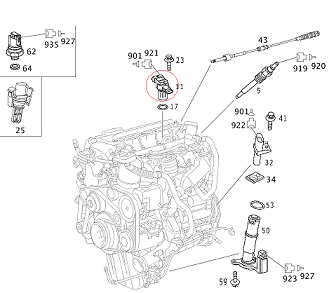 Vito W639/W203/W211/163 611/646/640/668/647/642/628 Motor Eksantrik Devir Sensörü