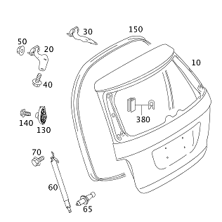 Mercedes ML 164/W164 Arka Bagaj Kapak Amortisörü