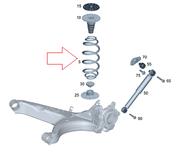 Vito W447 651 Motor Arka Helezon/Arka Süspansiyon Yayı