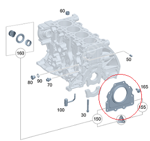 Vito W447 622/626 Motor Arka Krank Keçesi