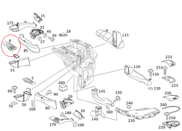 Vito W639/Viano Hava Nozulu/Hava Izgarası/Ön Göğüs Hava Kanalı SAĞ