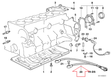 Bmw E36/E39/M50/52 Motor Krank Devir Sensörü/Vuruntu Sensörü