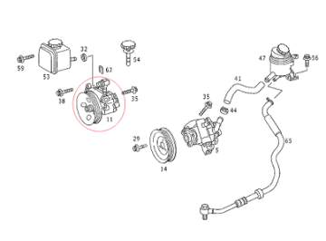 Mercedes ML163 350 112 Motor Direksiyon Pompası