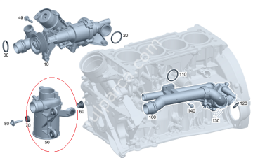 Mercedes W205/W212/W205/W213/W207 SLK 172 GLC 253 274 Motor Devirdaim/Su Pompası Elektrikli/Water Pump ELEKRİKLİ