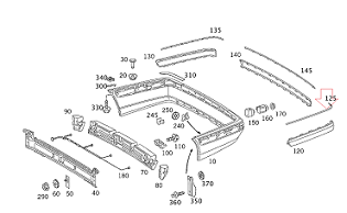 Mercedes W210 Tampon Nİkelajı Arka SOL