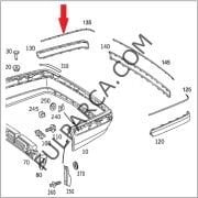 Mercedes W210 Tampon Nikelajı Arka SAĞ