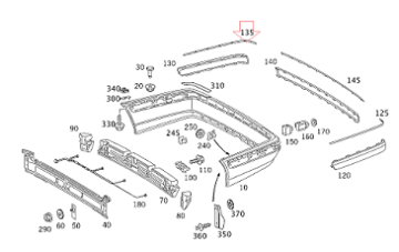 Mercedes W210 Tampon Nikelajı Arka SAĞ