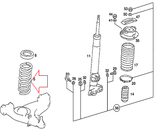 Mercedes W201 190 Ön Helezon Yay/Süspansiyon Yayı