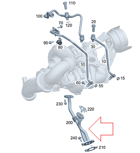 Sprinter W906/Vito W447 651 Motor Yağ Geri Dönüş Borusu/EGR Valf Borusu