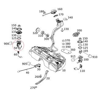 Mercedes C Glass W204/W212 271/271Cgi Motor Benzin Pompası/Yakıt Pompası