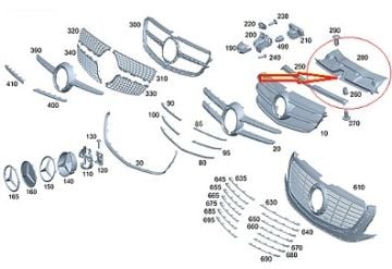 Vito W447 Üst Panel Destek Bakalit Parçası/Ön Panel Üst Bakalit
