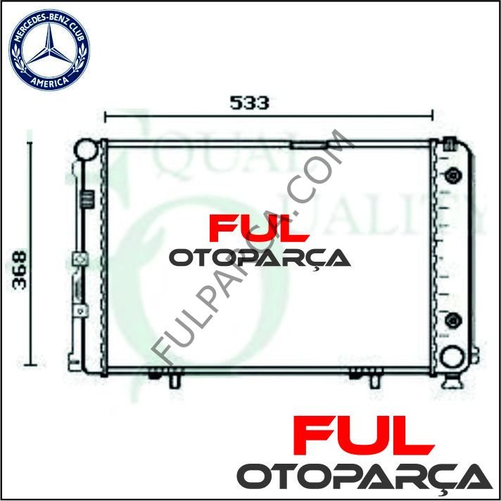 MERCEDES W124 200D, 250D SU RAD. 530*374