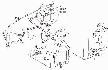 Mercedes W140 Genleşme Kabı