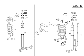 Mercedes E Glass W211 320 CDI Arka Amortisör SAĞ Ve SOL