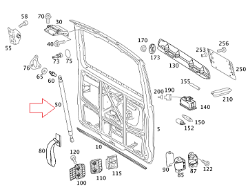 Vito W639/Viano Bagaj Kapak Amortisörü