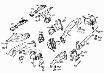 Sprinter W906 Ön Göğüs Havalandırma Izgarası/Hava Izgarası/Hava Nozulu SAĞ