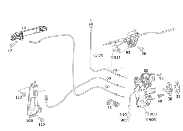 Vito W639 Sürgülü Kapı Kilit Teli SAĞ