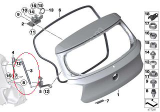 Bmw 1 Seri  F20/F21 Bagaj Amortisörü