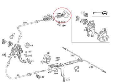 Mercedes W211/W219/W212 El Fren Mandalı/El Fren Çekme Kolu