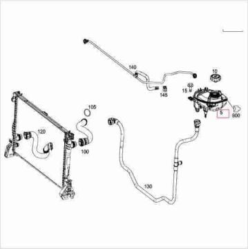 Vito W447 651/622 Motor Genleşme Tankı/Radyatör Yedek Su Deposu