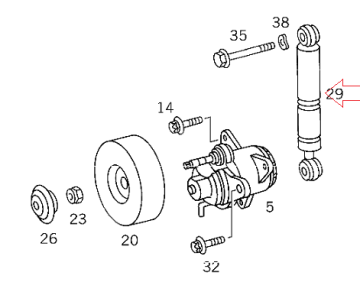 Mercedes W202/W124/W201 111 Motor Gergi Amortisörü