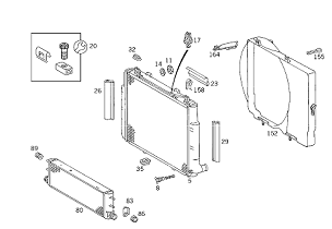 Mercedes W140 S320/300S 104 Motor Su radyatörü- 665*475