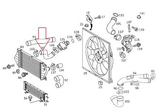 Mercedes ML163/W163 270CDI 612 Motor Turbo Hortumu