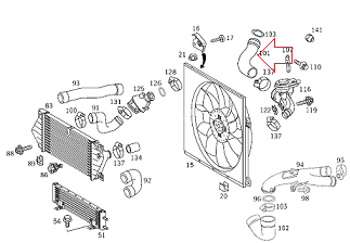 Mercedes ML163/W163 270CDI 612 Motor Turbo Hortumu